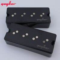 1ชุดรถปิคอัพลดเสียงรบกวนคู่ขดลวดแยก Humbucking 4สตริงเบส Pickups สะพาน + คอ Alnico สีดำ