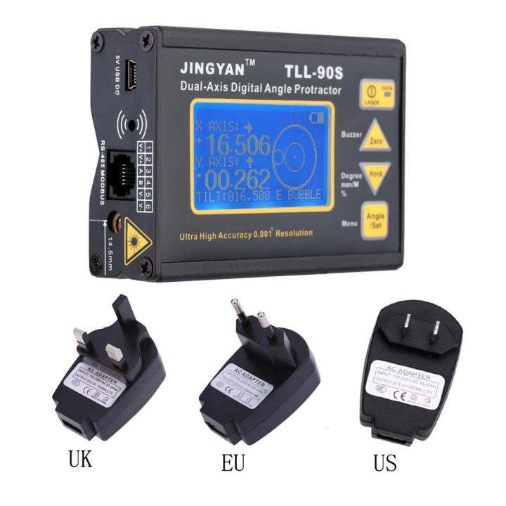 tll-90s-super-high-precision-angle-meter-0-005-professional-dual-axis-digital-laser-level-inclinometer-angle-protractor-with-lcd-display-100-240v-50-60hz