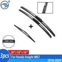 Wiper Front &amp; Rear Wiper Blades Set For Honda Insight MK2 2009 - 2011 2010 2009 Windshield Windscreen 26"16"16"