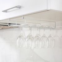 OTHERHOUSE Wine Glass Rack Hanging Wine Cup Holder Bar Goblet Stemware Storage Racks Shelf Hanger Iron Kitchen Organizer