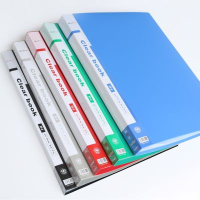 【CC】 B4 Plastic Budget Binder File Folders Documents Booklet Leaflet 40/60 Pages Office Student Supplies Desk Organizer