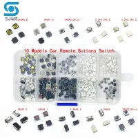 10 Type Tactile Push Button Touch Micro Switch Buttons Key Component Package Car Remote Control Keys Switches 4x4x0.8 1.5 3x6x5