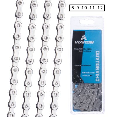 Viaron Bike Chain  8 9 10 11 12 Speed Velocidade Electroplated Silver Bicycle Chain 116 Links Mountain Road Bike MTB Chains Part