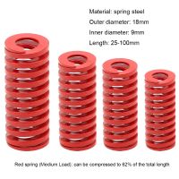 Red Medium Load Press Compression Spring Loading Die Mold Spring Outer Diameter 18mm x Inner Diameter 9mm x Length 25-100mm