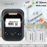 Thermal Adhesive Label Printer E210 No Ink Sticker Printer for Mobile Bluetooth Mini Printer Or Clear Transparent Label Roll Fax Paper Rolls