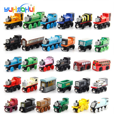 รถไฟไม้ Thomas ของเล่นไม้สำหรับเด็ก,ชุดของเล่นรถไฟฝึกเด็ก3-14ปี