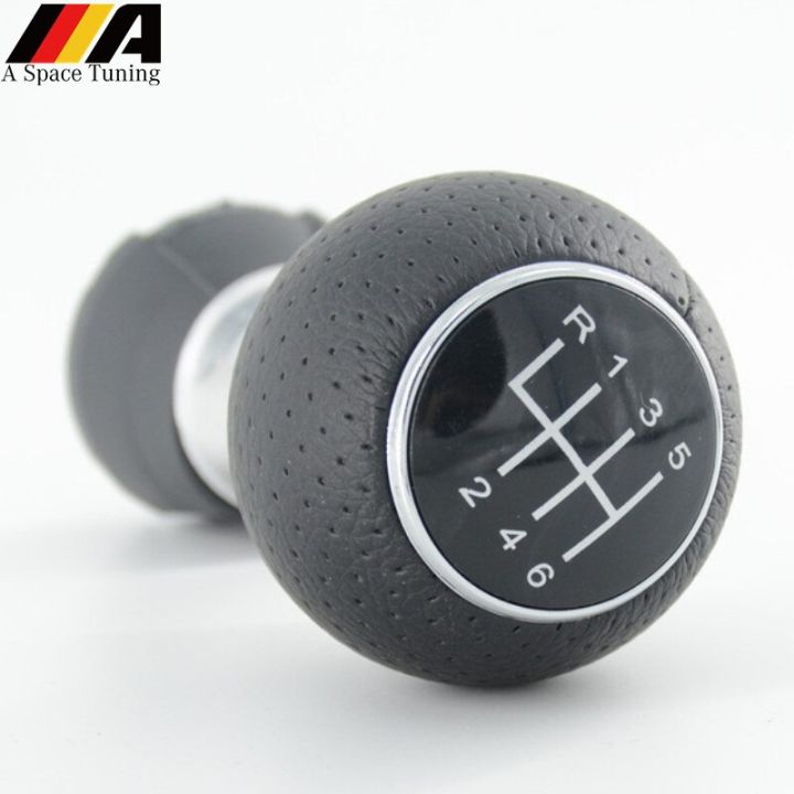 Cheap PU Leather 6 Speed Gear Shift Knob Lever Stick Pen For