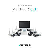 [ฟรี ฮาร์ดดิสก์ HDD 2 TB] ALL NEW X SERIES MONITOR 8 CH กล้องวงจรปิดไร้สาย PIXELS รุ่นมอนิเตอร์ มาพร้อมจอ LED 12.5" และชุดกล้อง 8 ตัว ดูออนไลน์มือถือได้ 20 เครื่อง