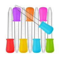 5ml Straw Silicone straw dropper children’s anti-choke feeding medicine straw with scale school laboratory experimental supplies Cups