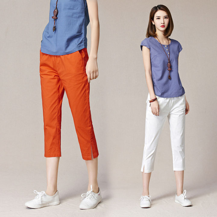 Ladies Denim Crop Trousers Cropped Stretch 3/4 Summer Pockets Capri Pants  Kleidung & Accessoires Damenmode LA2450403