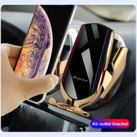 Qi Automatic Clamping 10W Wireless Charger Car Phone Holder Smart Infrared Sensor Air Vent Mount Mobile Phone Stand Hold