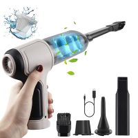 4In1 120W Cordless Air Blower Handheld Portable Air Duster Mini 9000Pa Wireless Car Vacuum Cleaner Cyclonic Suction Home