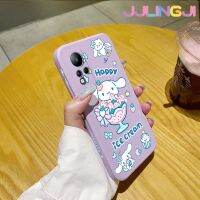 Jlingji เคสสำหรับ Infinix Note 11 Note 12 G96เคสลาย Happy Ice Cream แบบนิ่มบางเคสมือถือลายขอบสี่เหลี่ยมด้านข้างเคสซิลิโคนนิ่มเคสป้องกันการกระแทก