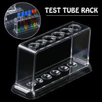 1pc Plastic Test Tube Educational Experiment Supplies 6 hole Rack Laboratory Transparent Scientific Experiment Test Tube Rack