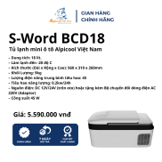 Tủ lạnh thông minh ô tô S-Word BCD18 - Chính hãng