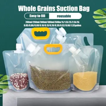 Moisture-proof Insect-proof Household Grain Storage Bag, Kitchen Standing  Sealed Rice Bucket With Suction Nozzle