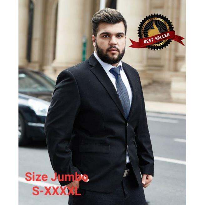 HITAM Jumbo size Black Suit/Large size formal Suit/Men's Suit Lazada PH