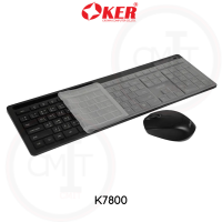 ชุดคีย์บอร์ดและเม้าส์ (ไร้สาย) พร้อมช่องวางมือถือ OKER รุ่น K7800