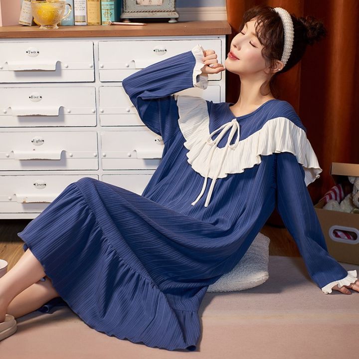 BUPBE VÁY NGỦ LỤA HÀN CAO CẤP đồ ngủ mềm mại váy mặc nhà tiểu thư dài tay  đủ size từ nhỏ đến bigsize  Shopee Việt Nam