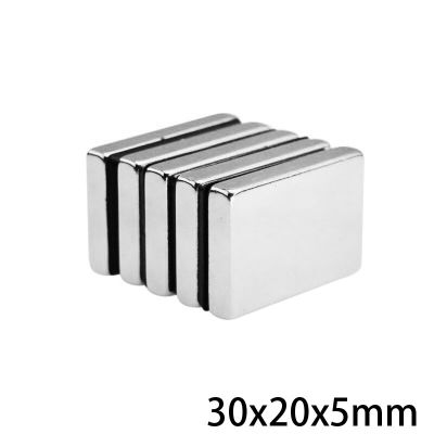 1ชิ้น แม่เหล็ก 30x20x5มิล Magnet Neodymium 30*20*5mm แม่เหล็กแรงสูง สี่เหลี่ยม ขนาด 30x20x5mm แม่เหล็ก แรงดูดสูง 30*20*5มิล