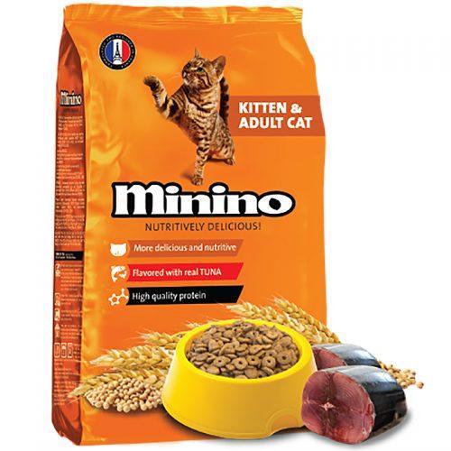 Hcmcombo 6 gói thức ăn hạt cho mèo mọi lứa tuổi minino gói 1.3kg - vị cá - ảnh sản phẩm 2