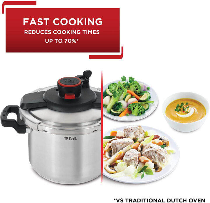 t-fal-p45009-clipso-stainless-steel-dishwasher-safe-ptfe-pfoa-and-cadmium-free-12-psi-pressure-cooker-cookware-8-quart-silver-7114000494