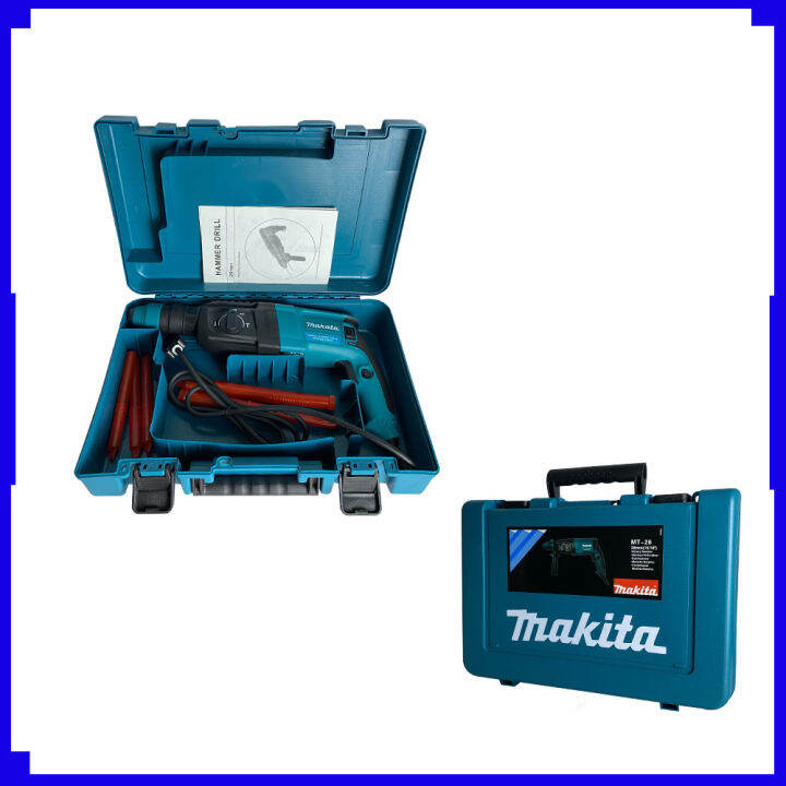 makita-สว่านโรตารี่-เจาะคอนกรีต-3-ระบบ-รุ่น-mt-2-26-2100w-เจาะ-กระแทก-สกัด-รุ่นใหม่-ยอดนิยม-ขนาด-26-mm-มาพร้อมดอกเจาะสกัด-5-ดอก-และพร้อมหัวเปลี่ยน-งานเทียบ