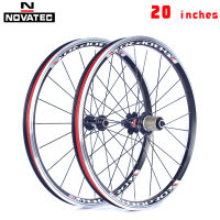 พับจักรยาน Wheelset 20นิ้ว Novatec F372SB 451อลูมิเนียมล้อ406โวลต์เบรก4แบริ่ง7-11speed 20 24H ด้วย Quick Hooks