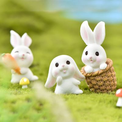 Wonderful Miniatur Kartun Kelinci Wor Bahan Resin Dekorasi Lanskap Mikro Bonsai Diy