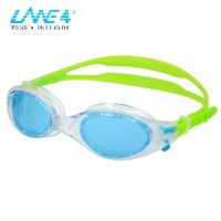 LANE4 Swimming Goggles  Curved Lenses  Anti-Fog  UV Protection  For Ages 12-18 Year Olds #A722 Blue Colors Goggles