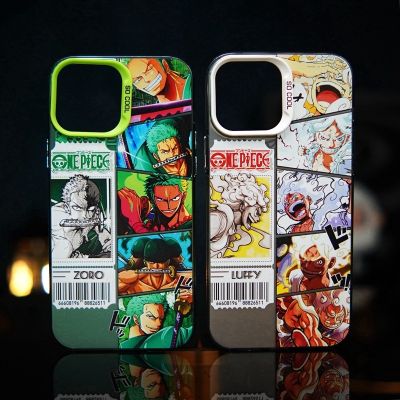 【Double layer of colored silver/Acrylic Hard case/Luffy】เคส compatible for iPhone 11 12 13 14 pro max case