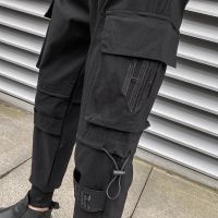 black pant mencargoSpring And Autumn Men S Self-Cultivation Ruffian Handsome Casual Pants Small Feet Korean Version Of T