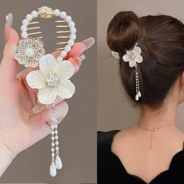 Vintage Camellia Hair Claw Clip, 2023 New Release Princess Style Hair Clip  For Women