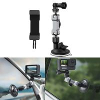 Universal Aluminum Alloy Car Sucker Mount Adjustable Phone Holder for Pocket 2/GoPro 10 Insta360 One X2 Action Camera Accessory