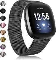 สาย Milanese สำหรับ Fitbit Versa 3 Band Sense/แม่เหล็ก Lite Loop สายนาฬิกาแสตนเลสสตีลสายข้อมือโลหะ Fitbit Versa 2 Band CarterFa