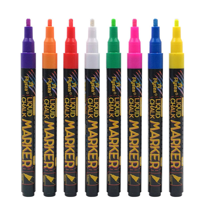 1-0mm-liquid-chalk-marker-ปากกาหลายสี-erasable-highlighters-ชุดสำหรับกระดานดำ-led-writing-board-กระจกหน้าต่างภาพวาด-yrrey