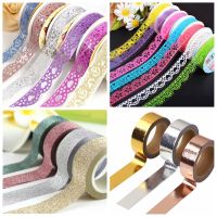 【XX】Kawaii Glitter Matte Lace Tape Book Decor Washi Tape Scrapbooking Card Adhesive Paper Sticker DIY Craft Gift Party Decoration