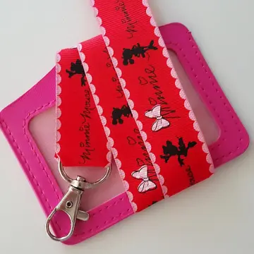 Disney Mickey Minnie Mouse Girls Lanyard ID Badge Holder, ID Card