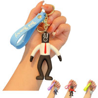 Skibidi Toilet Keychain Soft Rubber Keyring Figure Pendant Decoration For Car Key Backpack