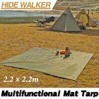 ✟✤✢ Mini Tarp 2x2 Ultralight Camping Mat Tactical Tarp Army Green 210D Waterproof Picnic Mat Oxford 2x2m Tent Ground Sheet Solo Camp