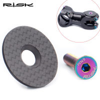 Risk RA112 Mountain Road Bike Bicycle Carbon Fiber Cycling Headset Stem Top Cap M6x30mm Titanium Bolt For 28.6/31.8 Front Fork Medicine  First Aid Sto