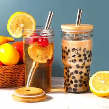 hard reusable BubbLe Tea cup disposable plastic milk tea boba cup for party  with disposable lid and straw verrine glasses goblet