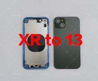 Diy สำหรับ XR ที่อยู่อาศัยเช่น13ฝาหลังแบตเตอรี่ + กรอบตัวถังกลาง + ถาดใส่ซิม + อะไหล่คีย์ด้านข้างซ่อมแซมที่อยู่อาศัย