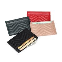 Women Sheepskin Card holders Slim luxury design card wallet famous brand fashion leather card case small money bag change purse Card Holders