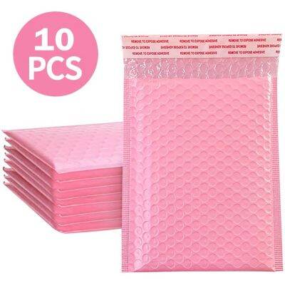 10PCS/Lot Bubble Envelope Bags Self Seal Mailers Padded Shipping Envelopes With Bubble Mailing Bag Shipping Packages Bag Pink