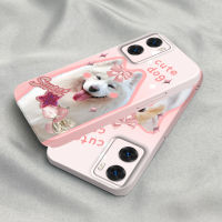 เคสแบบแข็งฟิล์มสำหรับ Oppo A57 2022 4G A77s A17 A77 F11 A9 A5 A11 A55 A56 A92S Z A93ลูกแมวน่ารักเคสมือถือเคสโทรศัพท์พลาสติกป้องกันเลนส์สุนัขน่ารัก