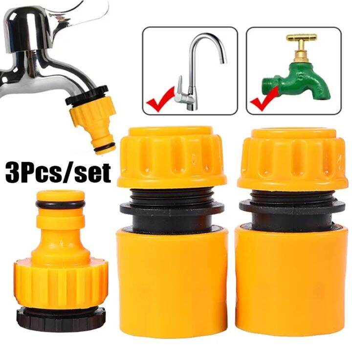 3pcs Quick Tap Water Connector Adapter Garden Plastic Water Hose