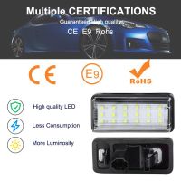 2ชิ้น18Smd ไฟป้ายทะเบียน LED โมดูลแผงโมดูลไฟสำหรับ Toyota Land Cruiser 100 200 Prado Reiz 4D Mark X Lexus LX470