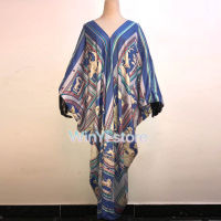 2021Kuwait Dashiki Dress Print Bohemia Hijab Loose Elegant Muslim Abaya Bazin Robe Gowns Broder Riche Sexy Lady Party maxi beach