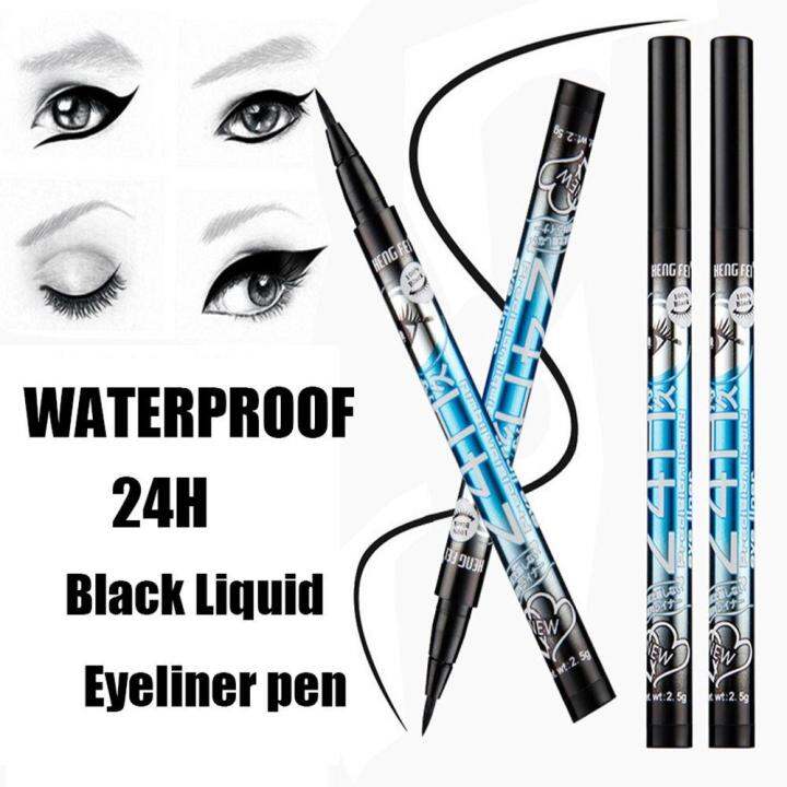 แท่งฟ้า-black-eyeliner-24h-waterproof-liquid-eye-liner-eyeliner-make-up-beauty-comestics-ติดทน24-ชั่วโมง